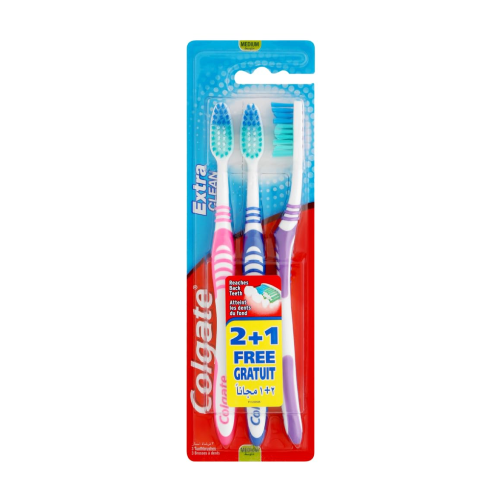 Colgate Extra Clean Zahnbürste medium 2+1ST