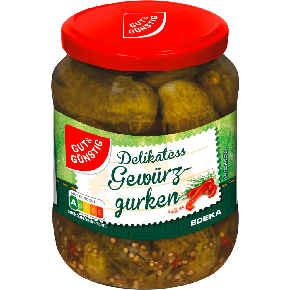 GUT&GÜNSTIG Delikatess Gewürzgurken 670g