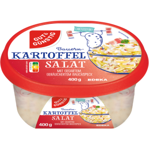 GUT&GÜNSTIG Bauern Kartoffel Salat mit gekochtem geräuchertem Bauchspeck 400g