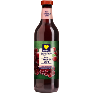 EDEKA Herzstücke Roter Traubensaft mit Eisenzusatz Fruchtgehalt 100% 0,75l