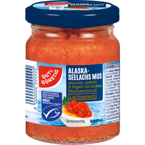 MSC GUT&GÜNSTIG Alaska Seelachs Mus in Rapsöl 125g