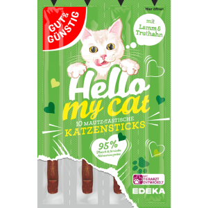 GUT&GÜNSTIG Katzensticks mit Lamm und Truthahn 10x5g