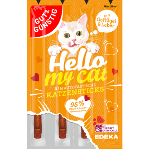 GUT&GÜNSTIG Katzensticks Geflügel & Leber 10x5g