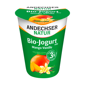 Bio Andechser Natur Joghurt mild Mango-Vanille 3,8% 400g
