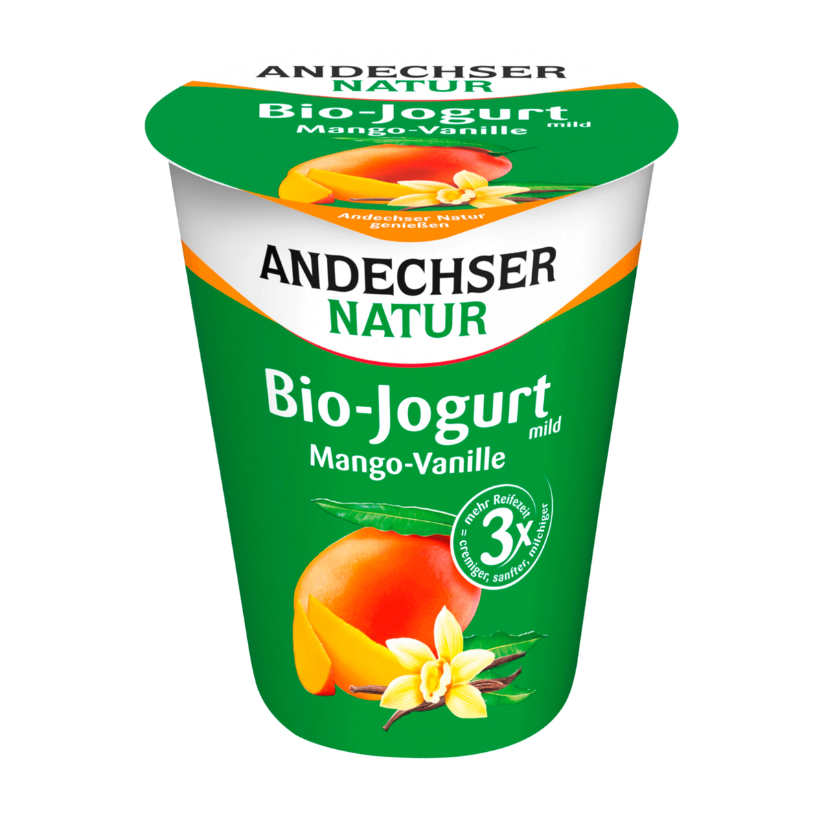 Bio Andechser Natur Joghurt mild Mango-Vanille 3,8% 400g