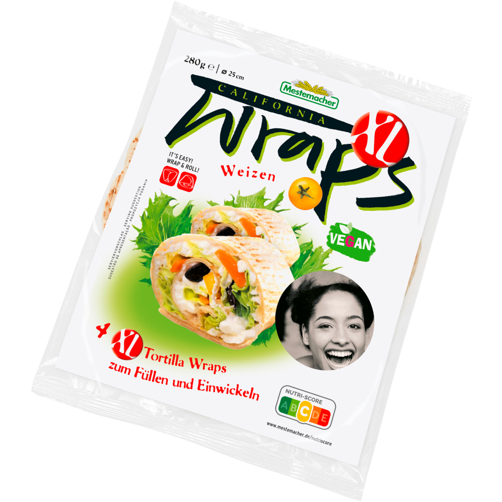 Mestemacher Weizen Wraps XL 4ST 280g