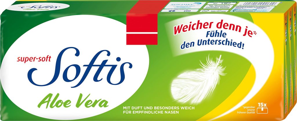 Regina Softis Taschentücher Aloe Vera 4-lagig 15x9BL