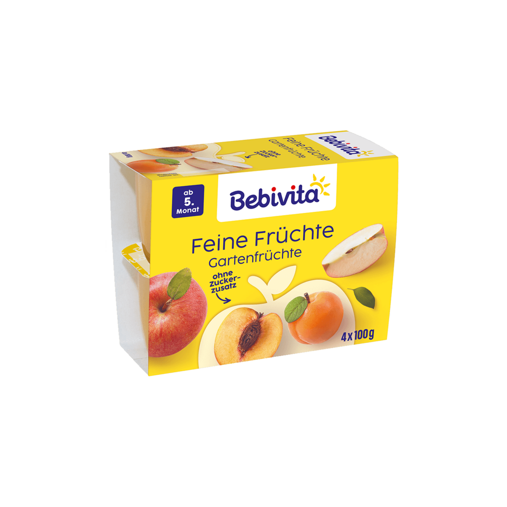 Bebivita feine Früchte Gartenfrüchte ab 5.Monat 4x100g