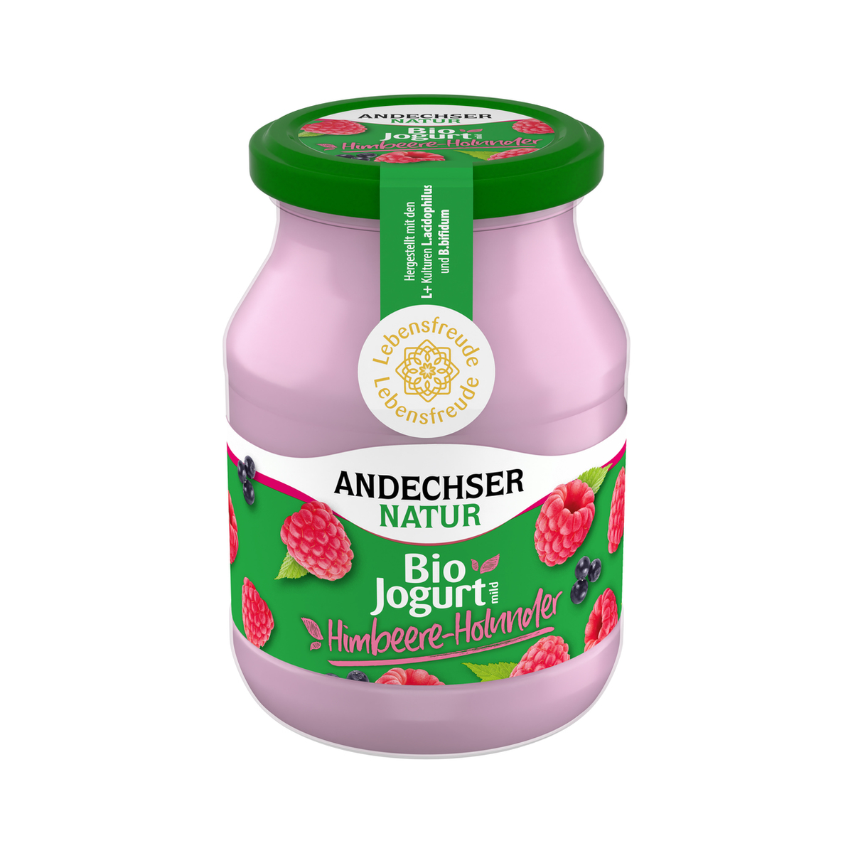 Bio Andechser Natur Joghurt mild Himbeer-Holunder 3,7%500g MW