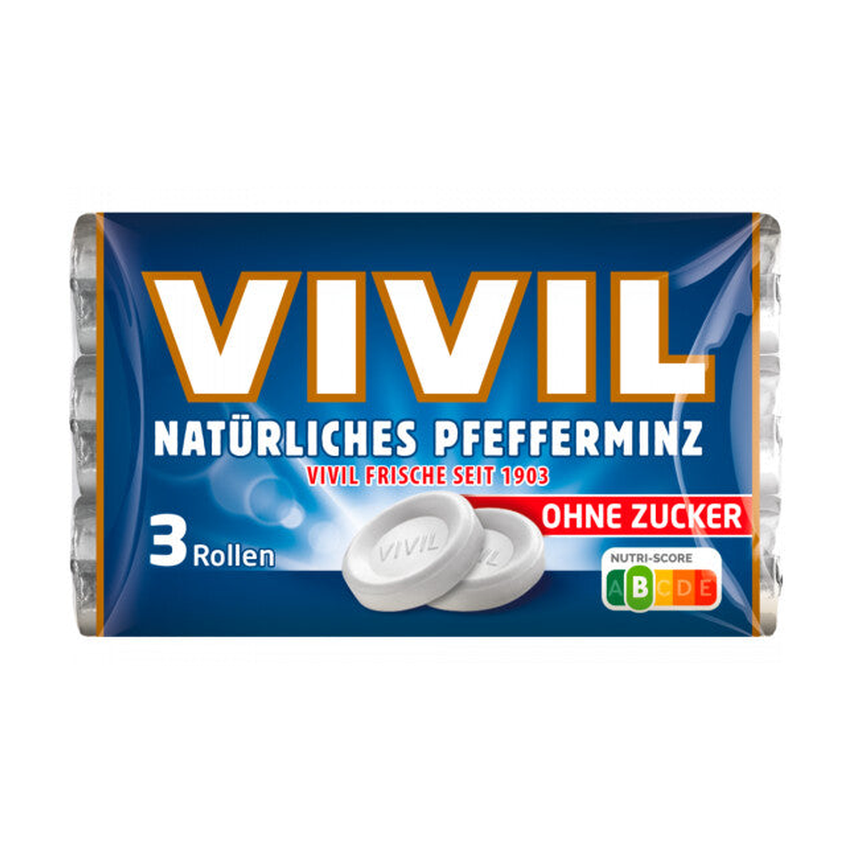 Vivil Pfefferminz ohne Zucker 3x28g