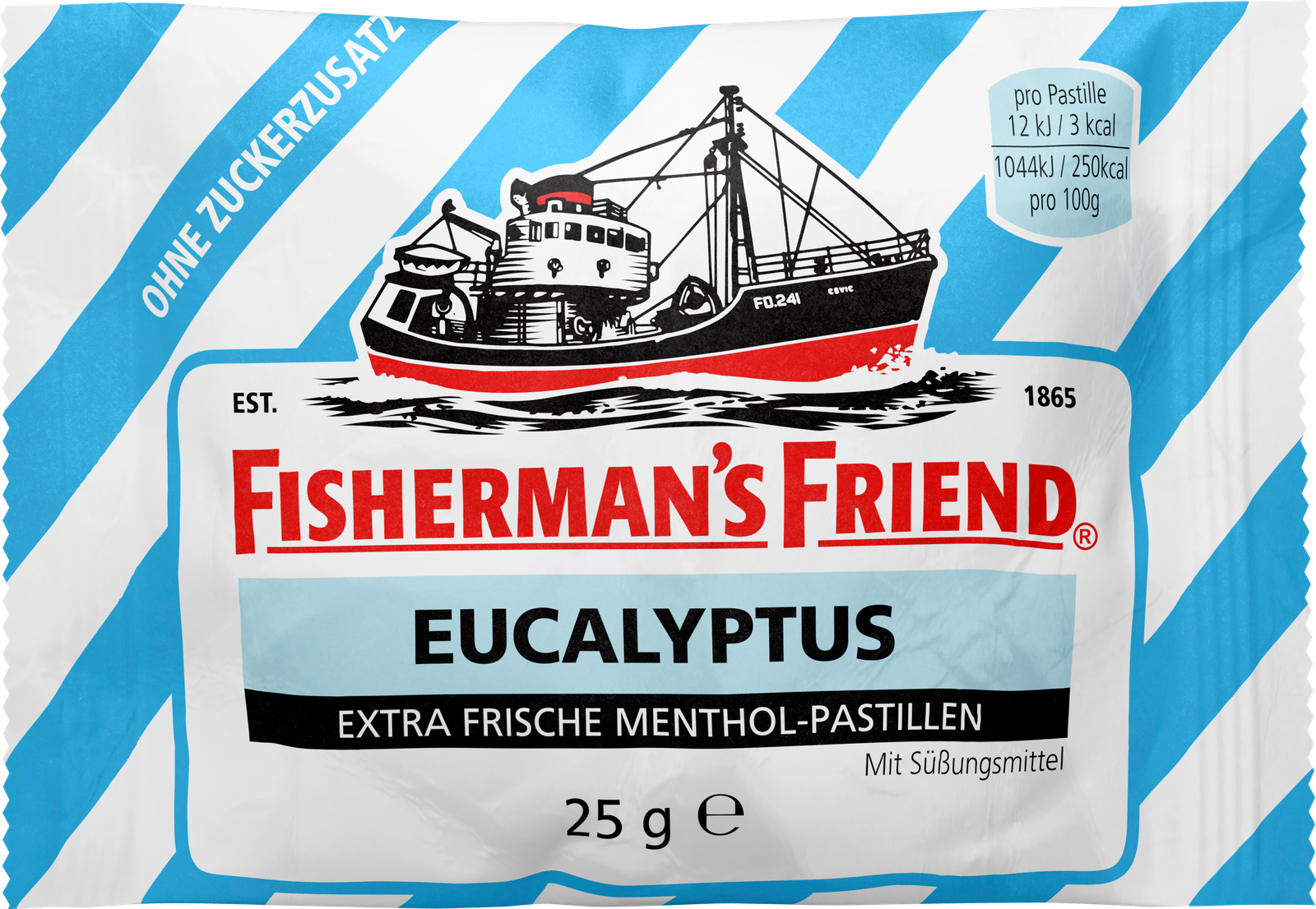 Fishermans Friend Eucalyptus ohne Zuckerzusatz 25g