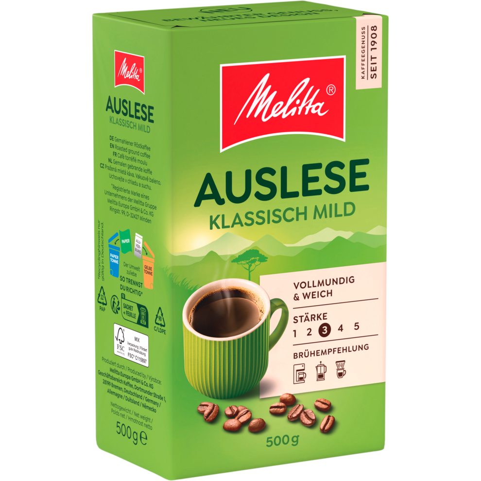 Melitta Cafe Auslese klassisch-Mild 500g
