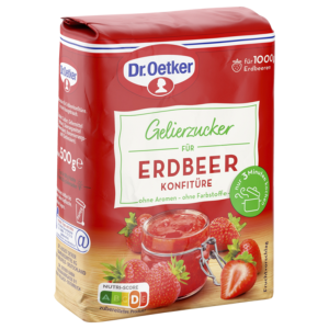 Dr.Oetker Gelierzucker für Erdbeer Konfitüre 2:1 500g