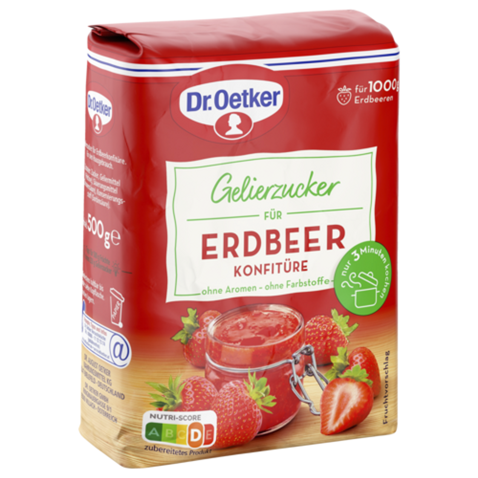 Dr.Oetker Gelierzucker für Erdbeer Konfitüre 2:1 500g