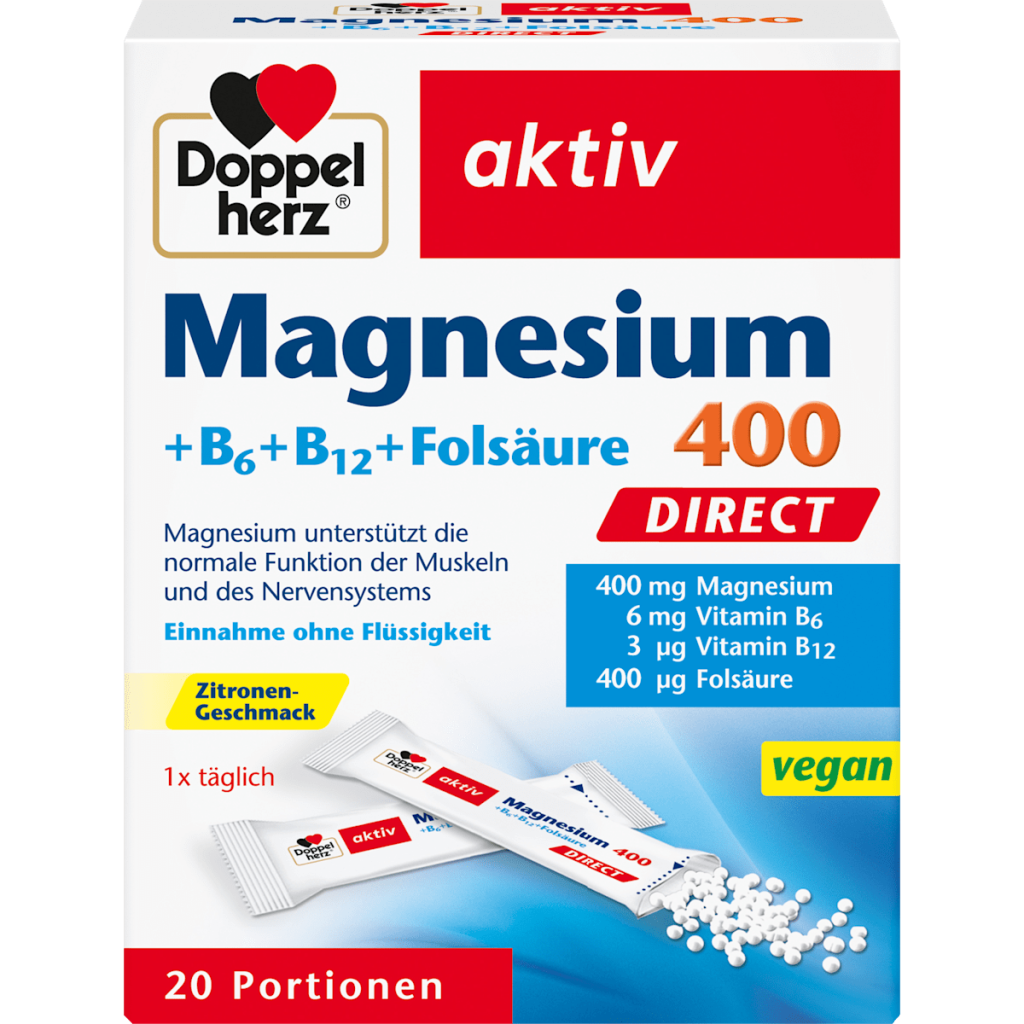 Doppelherz Magnesium+B6+B12 Direct 20Portionen 24g