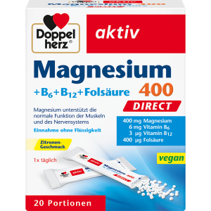 Doppelherz Magnesium+B6+B12 Direct 20Portionen 24g