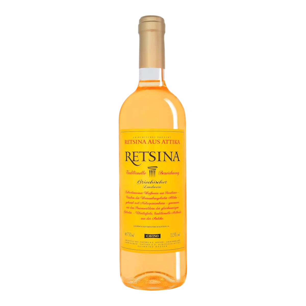 Cavino Retsina aus Attika trocken 0,75l