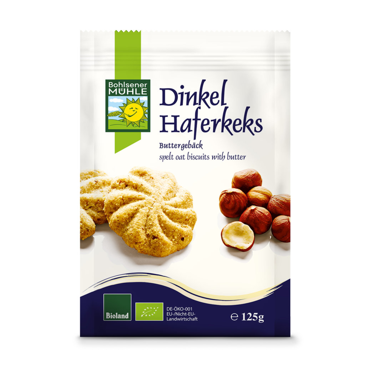 Bio Bohlsener Mühle Dinkel Hafer Kekse 125g