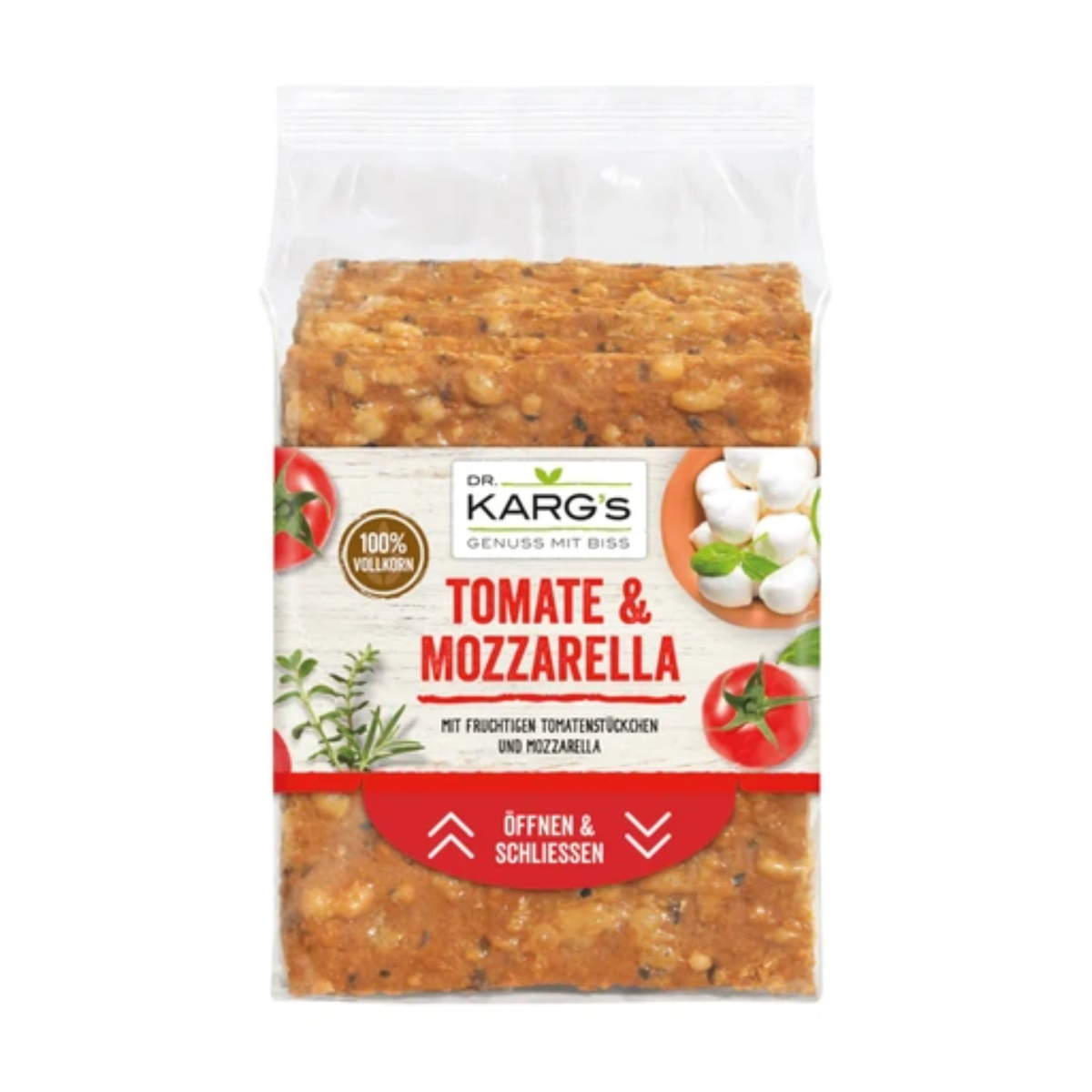 Dr.Karg Knäckebrot Tomate-Mozzarella 200g