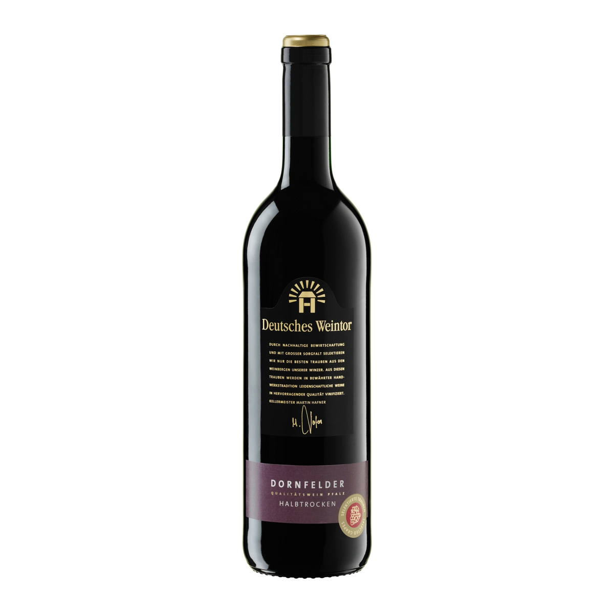 Deutsches Weintor Pfalz Dornfelder QbA halbtrocken 0,75l