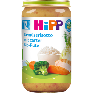 Bio Hipp Pasta Bambini Gemüserisotto mit zarter Pute ab 12.Monat 250g