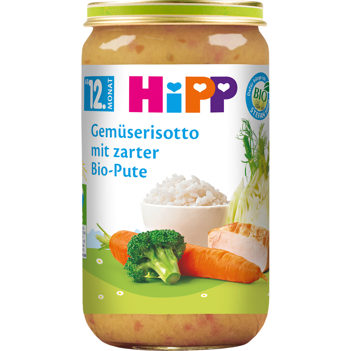 Bio Hipp Pasta Bambini Gemüserisotto mit zarter Pute ab 12.Monat 250g