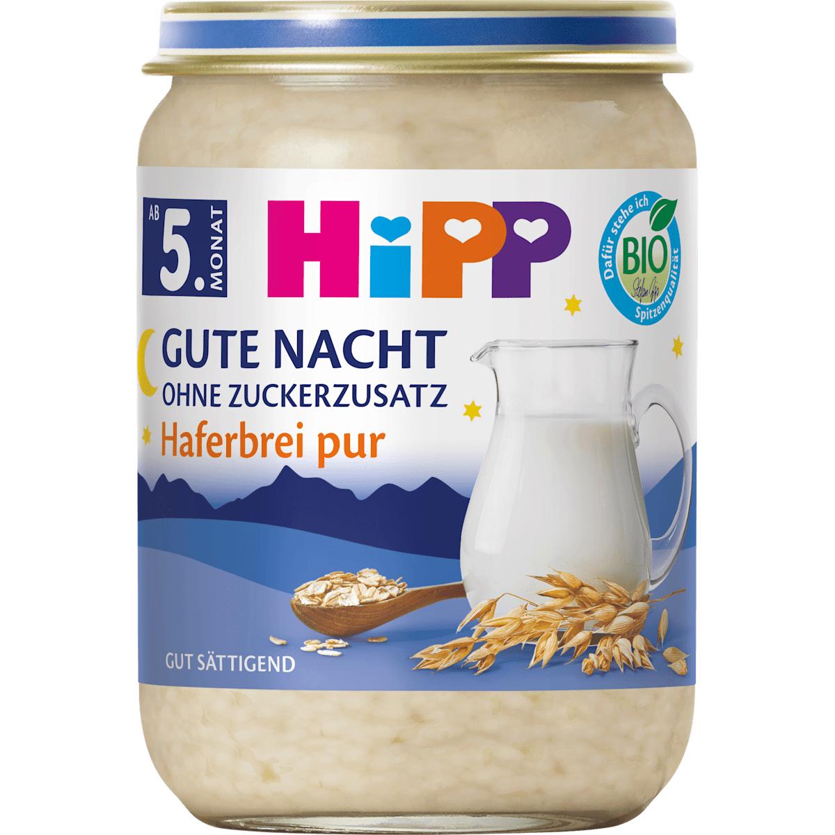 Bio Hipp Gute Nacht Brei Haferbrei pur ab dem 5.Monat 190g