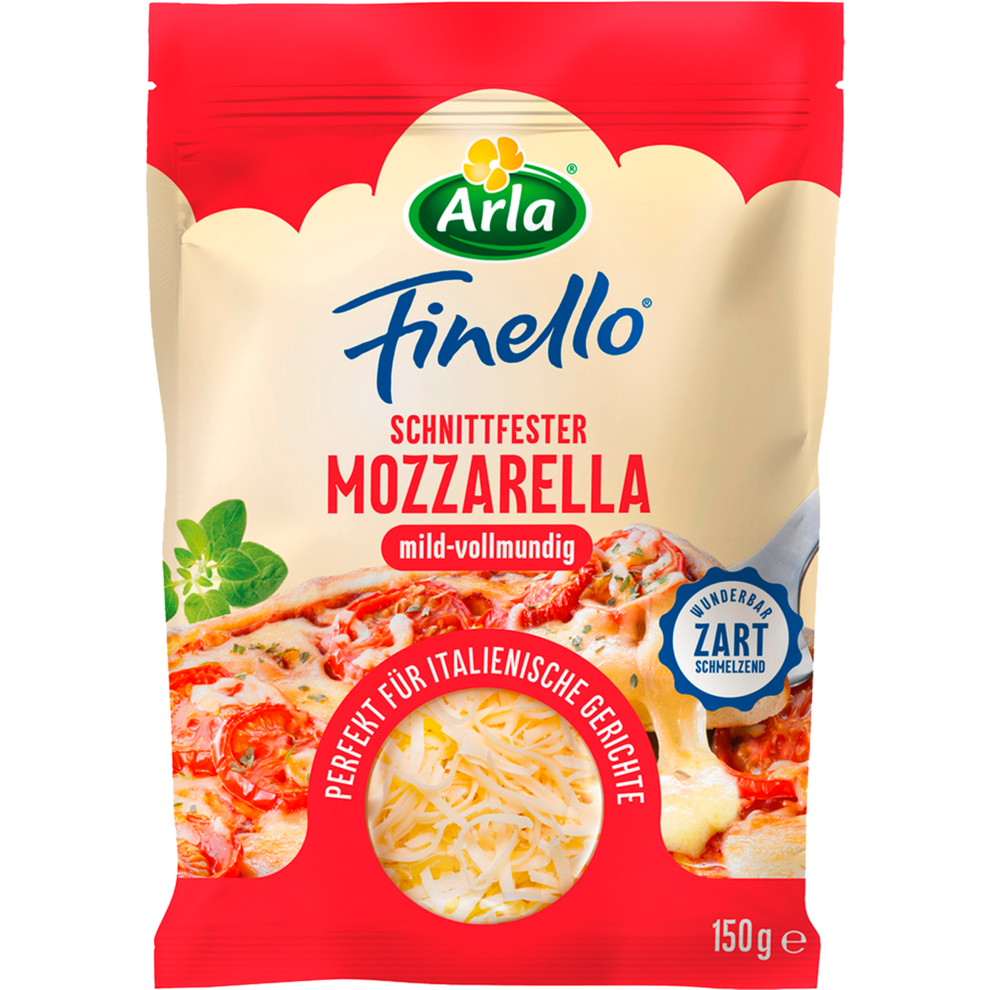 Arla Finello Pizzakäse gerieben 40% Fettstufe 150g