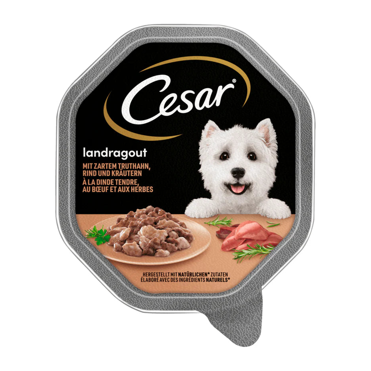 Cesar Landragout mit Truthahn, Rind und Kräutern 150g
