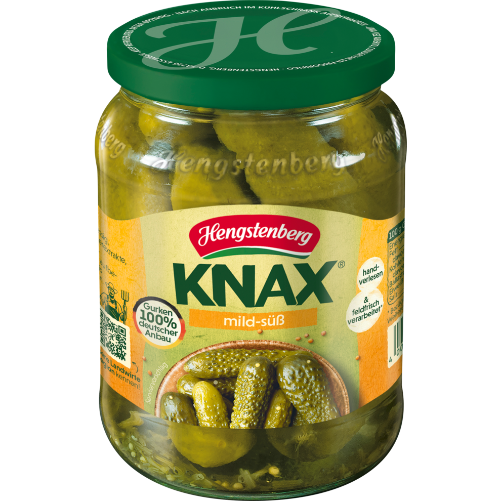 Hengstenberg Knax Gewürzgurken mild-süß 670g
