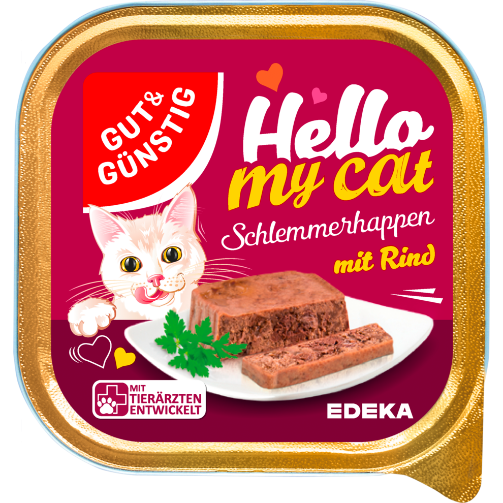GUT&GÜNSTIG Schlemmerhappen mit Rind 100g