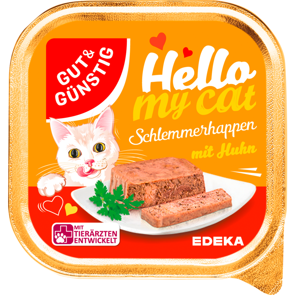 GUT&GÜNSTIG Schlemmerhappen mit Huhn 100g
