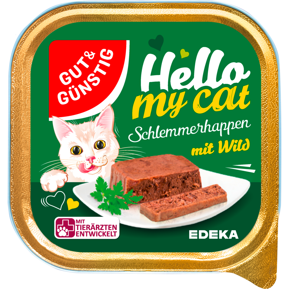 GUT&GÜNSTIG Schlemmerhappen mit Wild 100g
