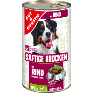 GUT&GÜNSTIG Saftige Brocken mit Rind 1240g