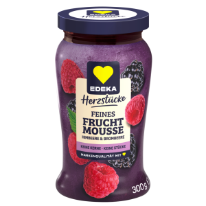 EDEKA Herzstücke Feines Fruchtmousse Himbeer & Brombeer 300g
