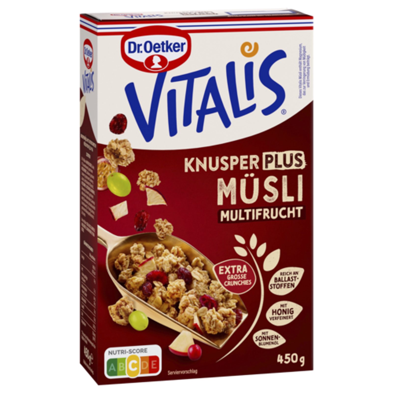 Dr.Oetker Vitalis хрустящий + мульти фрукт 450g