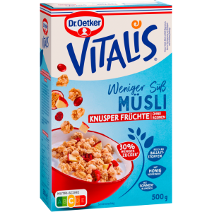 Dr.Oetker Vitalis хрустящий фрукты меньше сладкий 500g