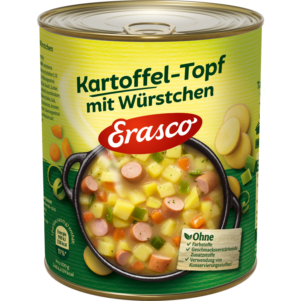 Erasco Kartoffeltopf mit Würstchen 800g