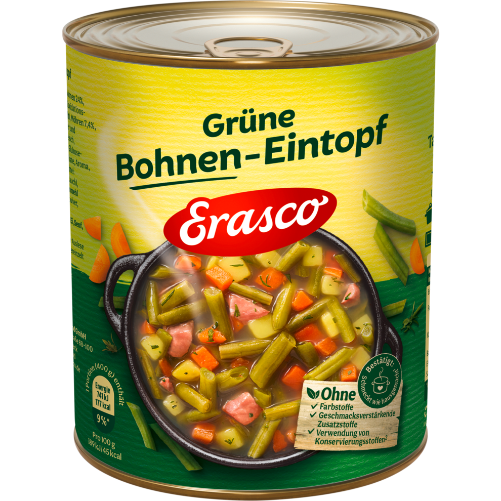Erasco Grüne Bohnentopf 800g