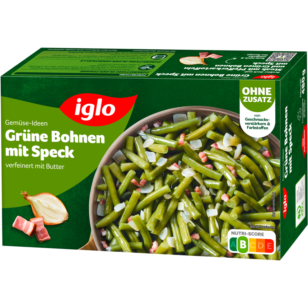 Iglo Gemüse Ideen Grüne Bohnen mit Speck 480g