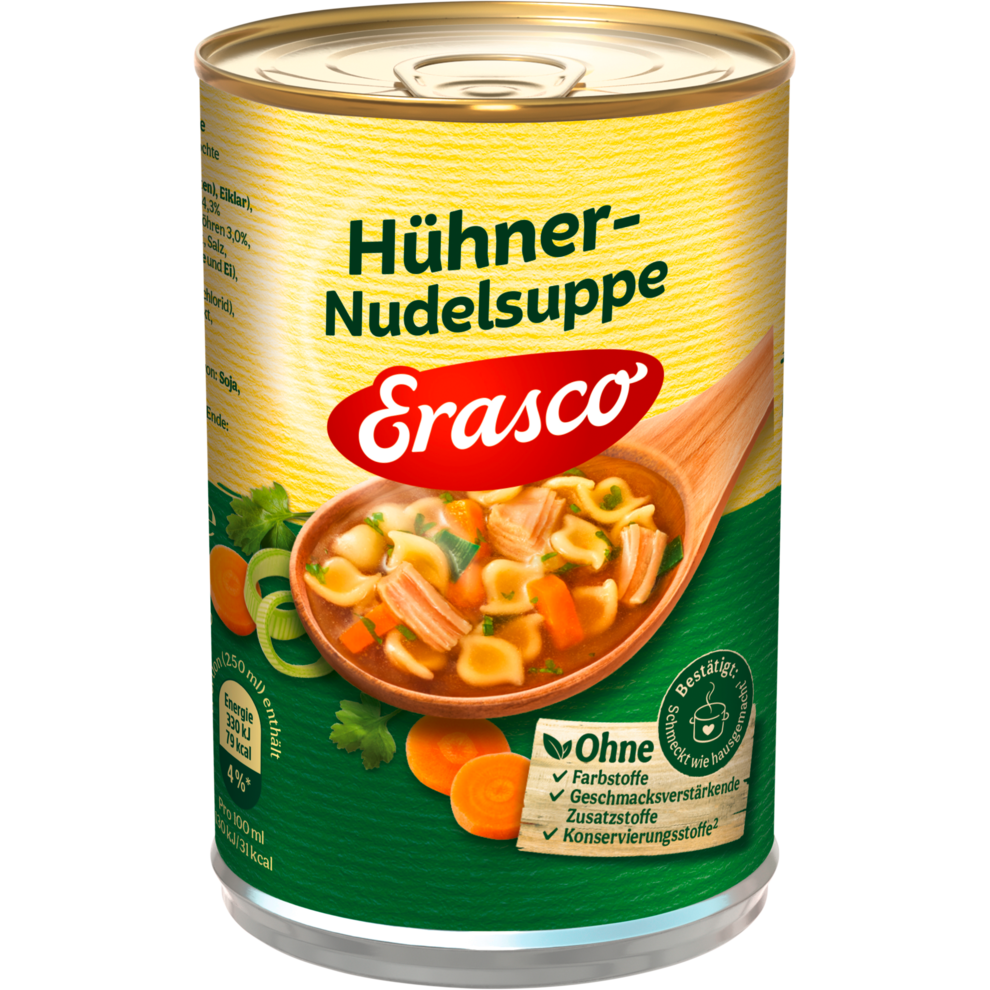 Erasco Klare Hühner-Nudel-Suppe 390ml