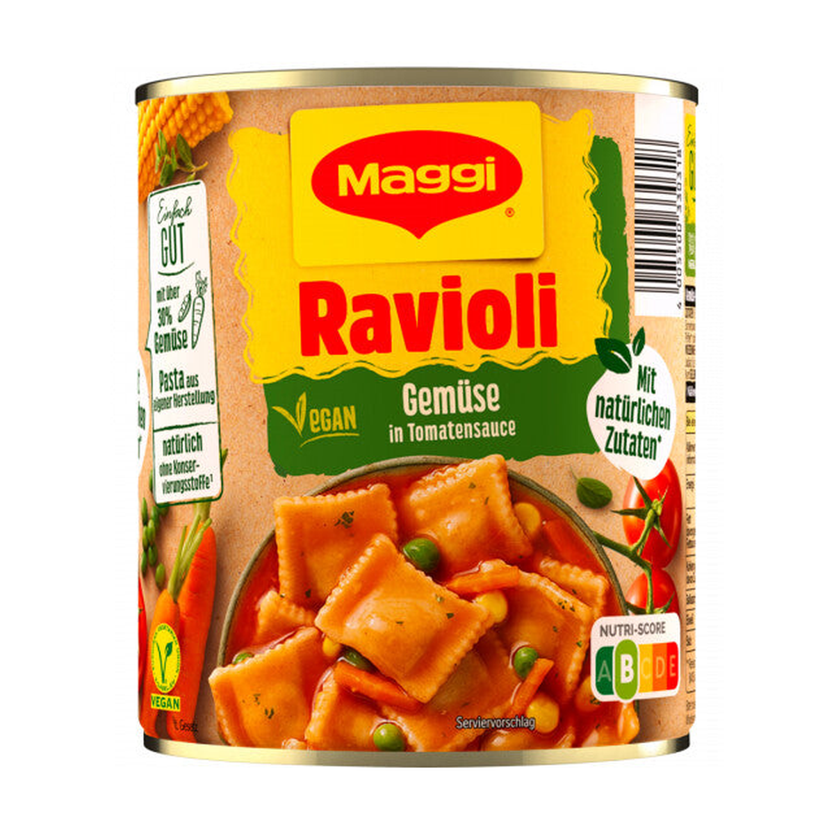 Maggi Gemüse Ravioli in Tomaten-Gemüsesauce 800g