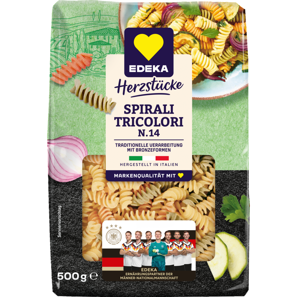 EDEKA Herzstücke Spirali Tricolori 500g