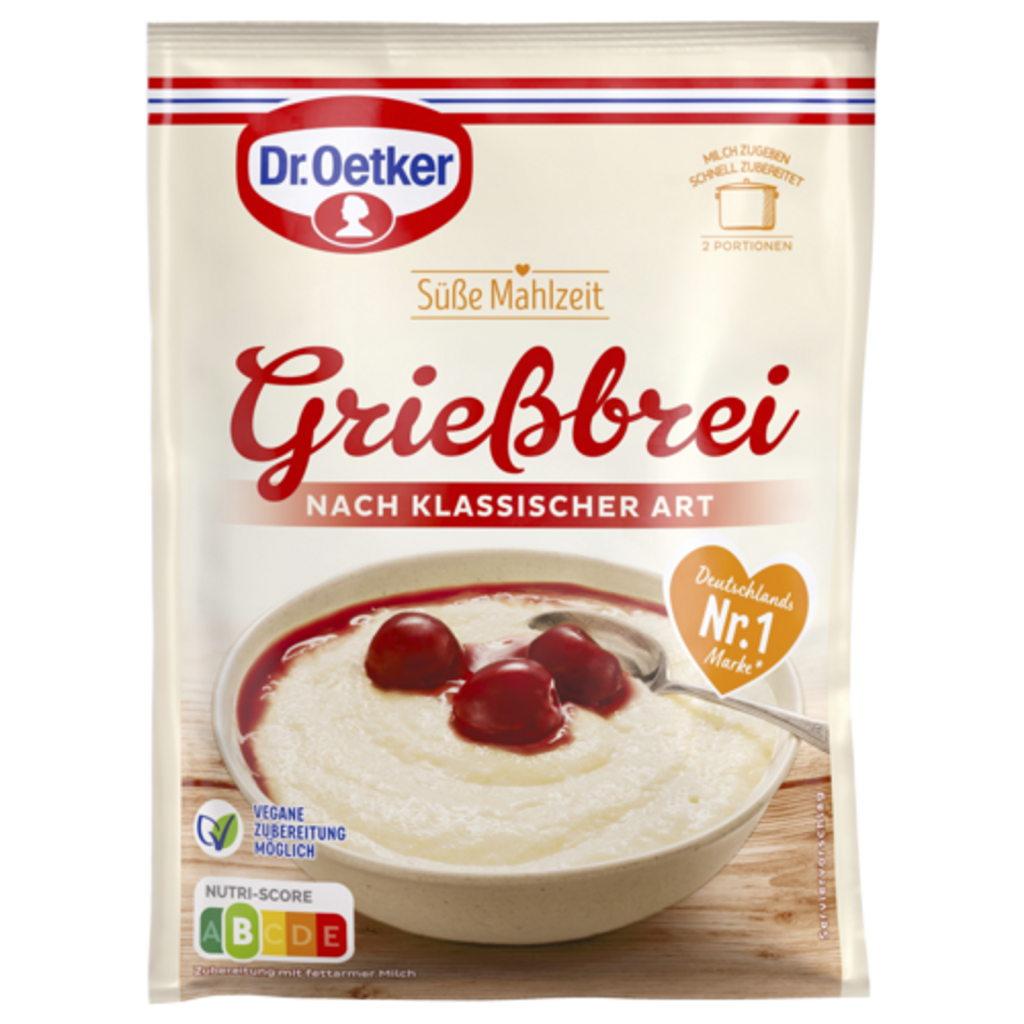Dr.Oetker Grießbrei klassischer Art für 500ml 92g