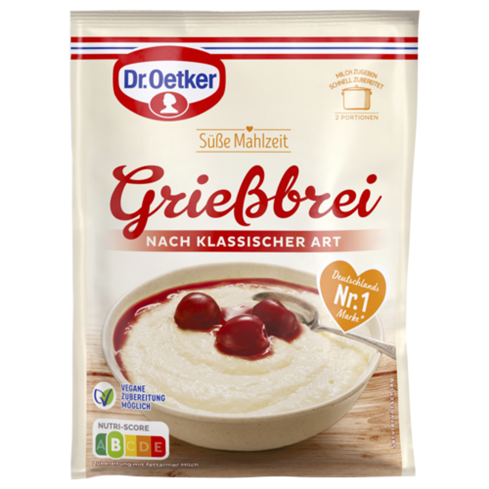 Dr.Oetker Grießbrei klassischer Art für 500ml 92g