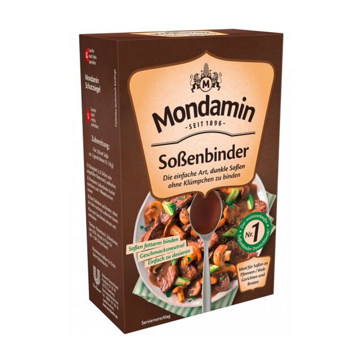 Mondamin Soßenbinder zum Andicken von dunklen Saucen 250g