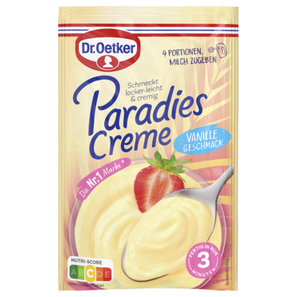 Dr.Oetker Paradies Creme Vanille für 300ml 60g