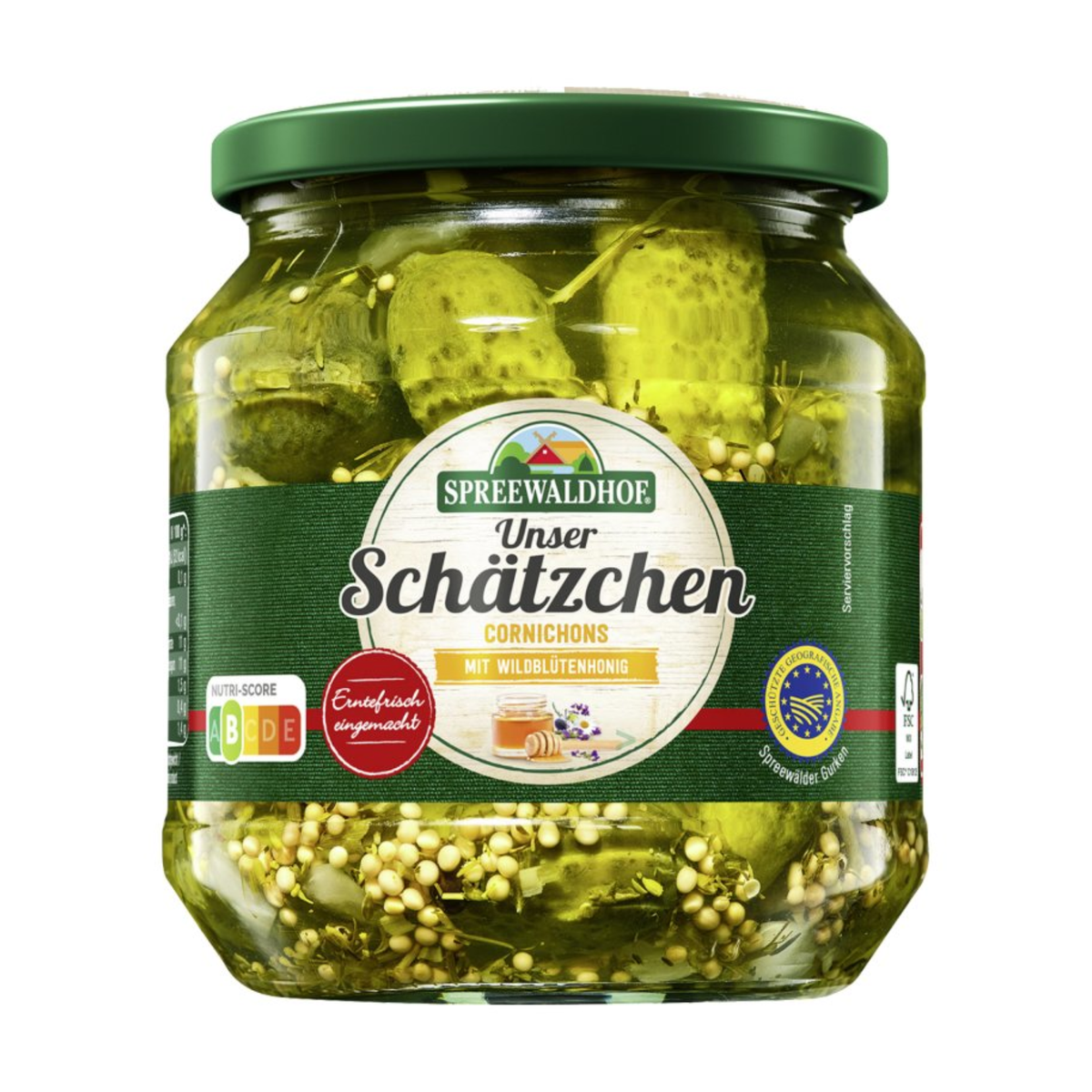 Spreewaldhof Unser Schätzchen Cornichons Honig (Spreewälder Gurken) 530g