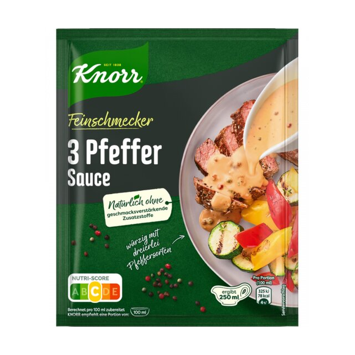 Knorr Feinschmecker 3 Pfeffer-Sauce für 250ml 40g