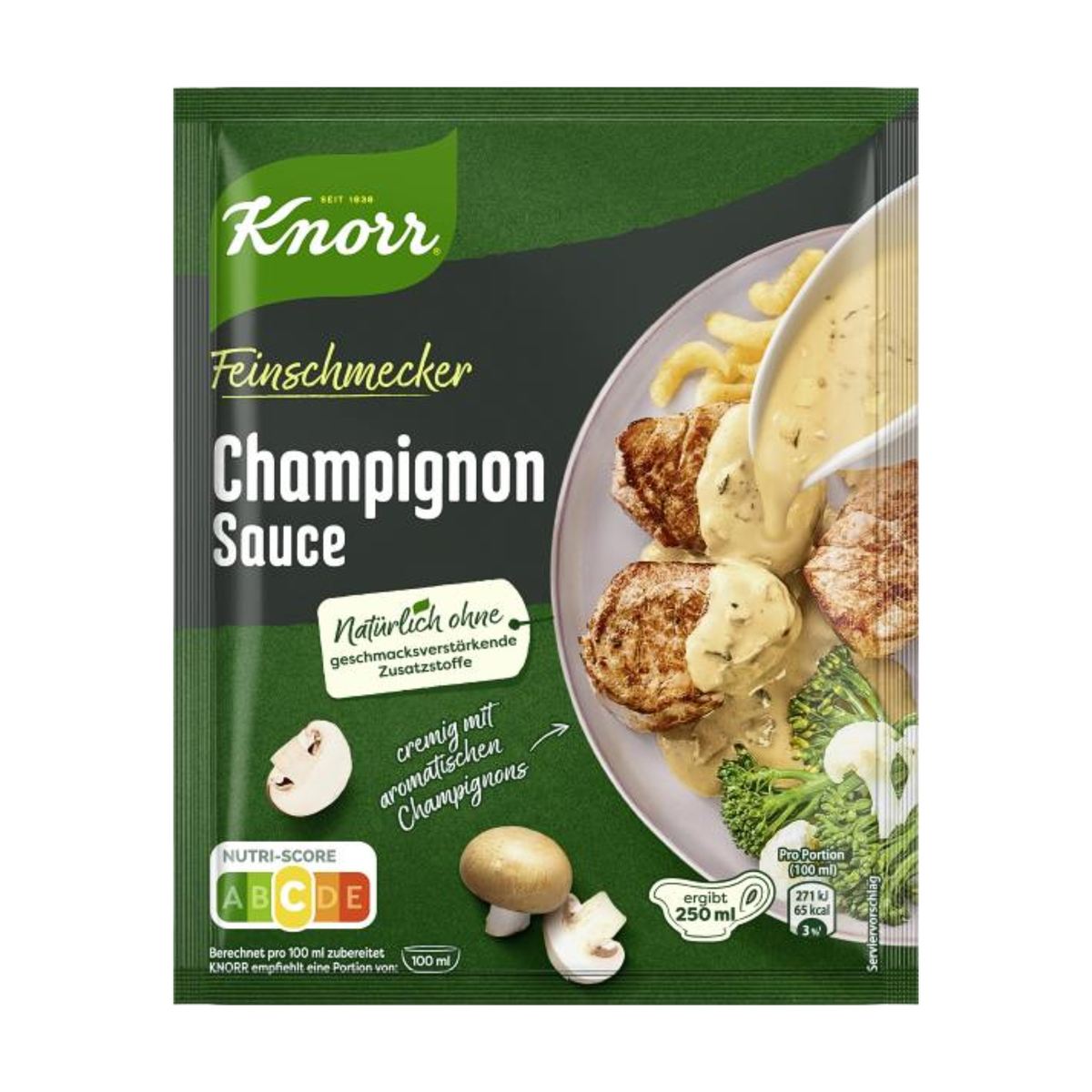 Knorr Feinschmecker Champignon-Rahm-Sauce für 250ml 37g